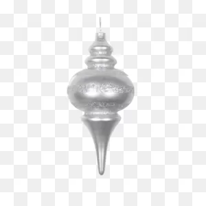 Finial Shiny Silver With Silver Glitter 25Cml