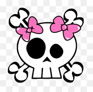Imgs For > Girly Skulls Clipart | Girl Skull, Skull Crafts, Skull