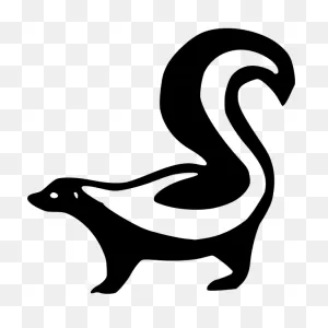 Skunk Silhouette Vector Drawing | Free PNG-WebP