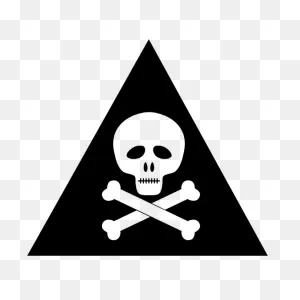 Poison Symbol Skull And Crossbones Sticker