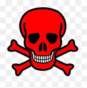 Red Skull Crossbones Punisher Clip Art - Skull Png Download - 594 ClipartFlare.com 
