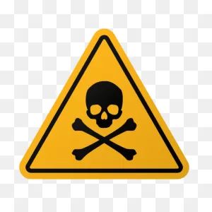 Skull And Crossbones Warning Sign Sticker