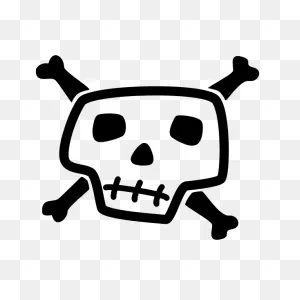 Skull And Crossbones Vector Drawing | Free PNG-WebP