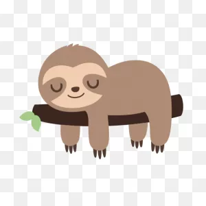 Sloth Sleeping On A Branch PNG-WebP | Sloth PNG-WebP | Baby Sloth PNG-WebP Logo ClipartFlare.com 
