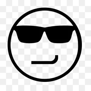 Smirking, Emoticon, Face, With, Sunglasses Free Icon Of Hawcons ClipartFlare.com 