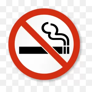 Static Cling No Smoking Label For Glass, Sku: S-9696