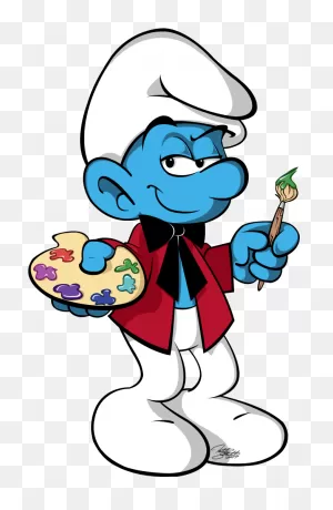 Painter Smurf Clipart - Full Size Clipart (#2011901) - ClipartFlare