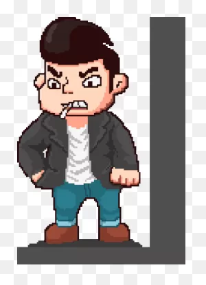 Smoking Cool Boy Sticker - Smoking Cool Boy Psjati - Discover ClipartFlare.com 