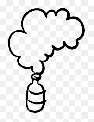 Halloween Poison Bottle With Smoke Vector - Cloud Of Smoke Outline ClipartFlare.com 