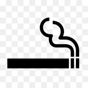 Vector Illustration Of Cigarette With A Smoke Trail | Free PNG-WebP