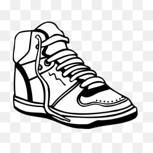 Download Sneaker Tennis Shoes Black And White Clipart Png Free ClipartFlare.com 