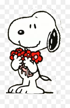 Snoopy Cartoon Background For Computer - Snoopy With Flowers ClipartFlare.com 