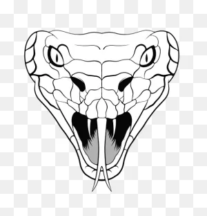 Snake Head Lineart T-Shirt By Kritwan Blue - Black - Large - Mens ClipartFlare.com 