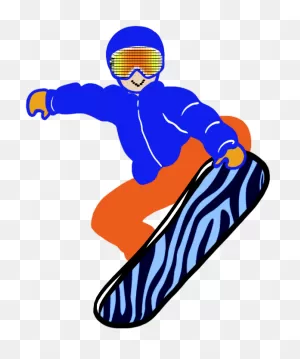Snowboarder Blue Hat - Snowboard Clipart - Full Size Clipart ClipartFlare.com 