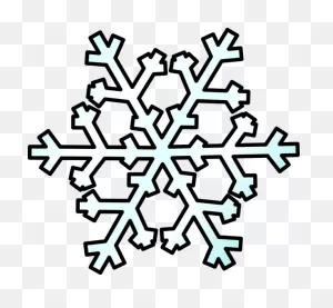 Snow Symmetry Black And White Line Clipart - Snow Clipart Weather ClipartFlare.com 