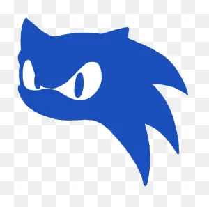 Vector Sonic Head - Sonic Head Silhouette Clipart - Large Size Png ClipartFlare.com 
