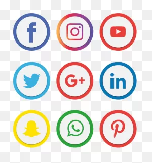 Social Media Icons Set - Transparent Social Media Icon Png Clipart ClipartFlare.com 