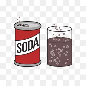 Soda Can And A Glass | Free PNG-WebP