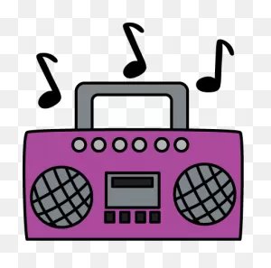 Purple Boombox Clip Art - Example Of Sound Energy Clipart | Full ClipartFlare.com 