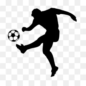 Soccer Player Kicking Ball In The Air Sticker