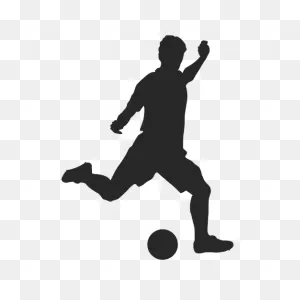Sport Football Player Silhouette Wall Decal - Soccer Player Png ClipartFlare.com 
