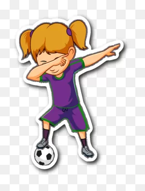 Soccer Girl Sticker For Car Bumper, Dabbing Soccer Clipart - Full ClipartFlare.com 