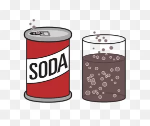 Soda Can And A Glass | Public Domain Vectors
