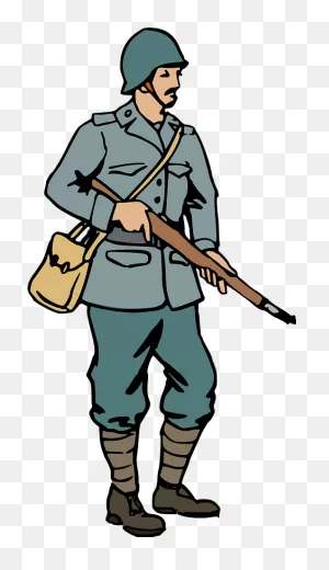 Simple Soldier Clipart Black And White - American Soldier Easy ClipartFlare.com 