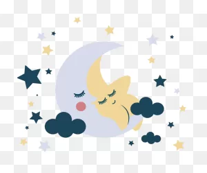 Moons And Stars Space Sticker