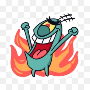 Spongebob Plankton Evil Laugh - Sticker Mania