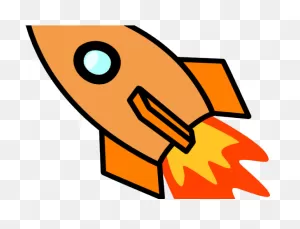 Spaceship Clipart Orange Rocket - Rocket Launch Clip Art - Png ClipartFlare.com 