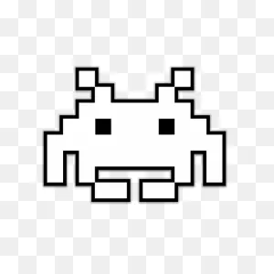 Press Start - Alien Transparent Space Invaders Clipart - Large ClipartFlare.com 