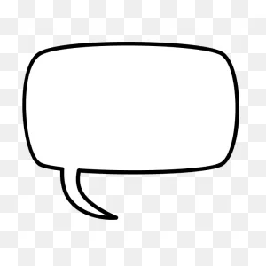 Rectangular Comic Speech Bubble Vector Drawing | Free PNG-WebP