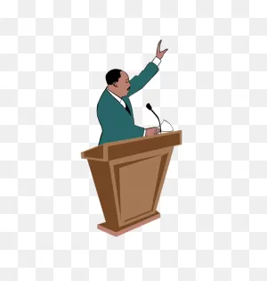 Clip Art King Martin Luther Day Podium Speech 2 - ClipartFlare