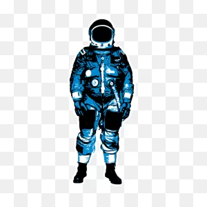 Astronaut In Blue Space Suit Vector Image | Free PNG-WebP