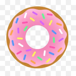Strawberry Donut With Sprinkles - Free Clip Art | Donut Birthday ClipartFlare.com 