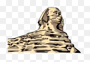Vector Illustration Of Great Sphinx Of Giza Mythical - Great ClipartFlare.com 