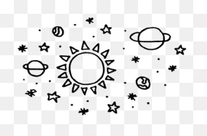 Transparent Space Clipart Black And White - Easy To Draw Space ClipartFlare.com 