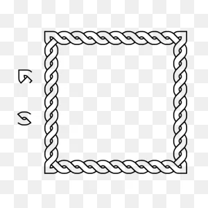 2 Plait Border Square | Free PNG-WebP