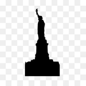 Silhouette Of Statue Of Liberty | Free PNG-WebP