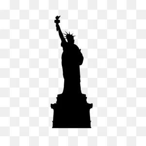 Statue Of Liberty Vector Silhouette | Free PNG-WebP