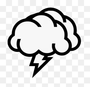 Storm Cloud Clipart Black And White - Thunderstorm Clipart Black ClipartFlare.com 