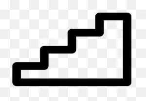 Stairs Clipart Level - Steps White Icon Png Transparent Png - Full ClipartFlare.com 