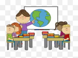 Teacher With Students Clipart - Class Clipart - (640X480) Png ClipartFlare.com 