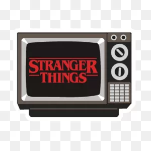 Retro Tv Stranger Things Sticker - Sticker Mania