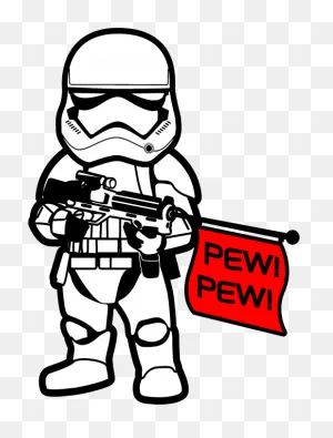 1St Order Stormtrooper Pew! Pew! Sticker | Star Wars, Free Clip ClipartFlare.com 
