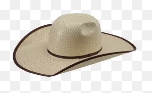American Hat Straw - 5555 - Two Tone Solid Weave - Ivory / Tan