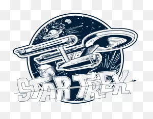 Star Trek Retro Enterprise Youth T Shirt Clipart - Full Size ClipartFlare.com 