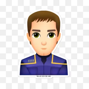 Star Trek: Enterprise Archer Emoji Die Cut Sticker