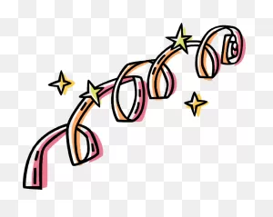 Vector Illustration Of Party Streamer Ribbon With Celebration ClipartFlare.com 